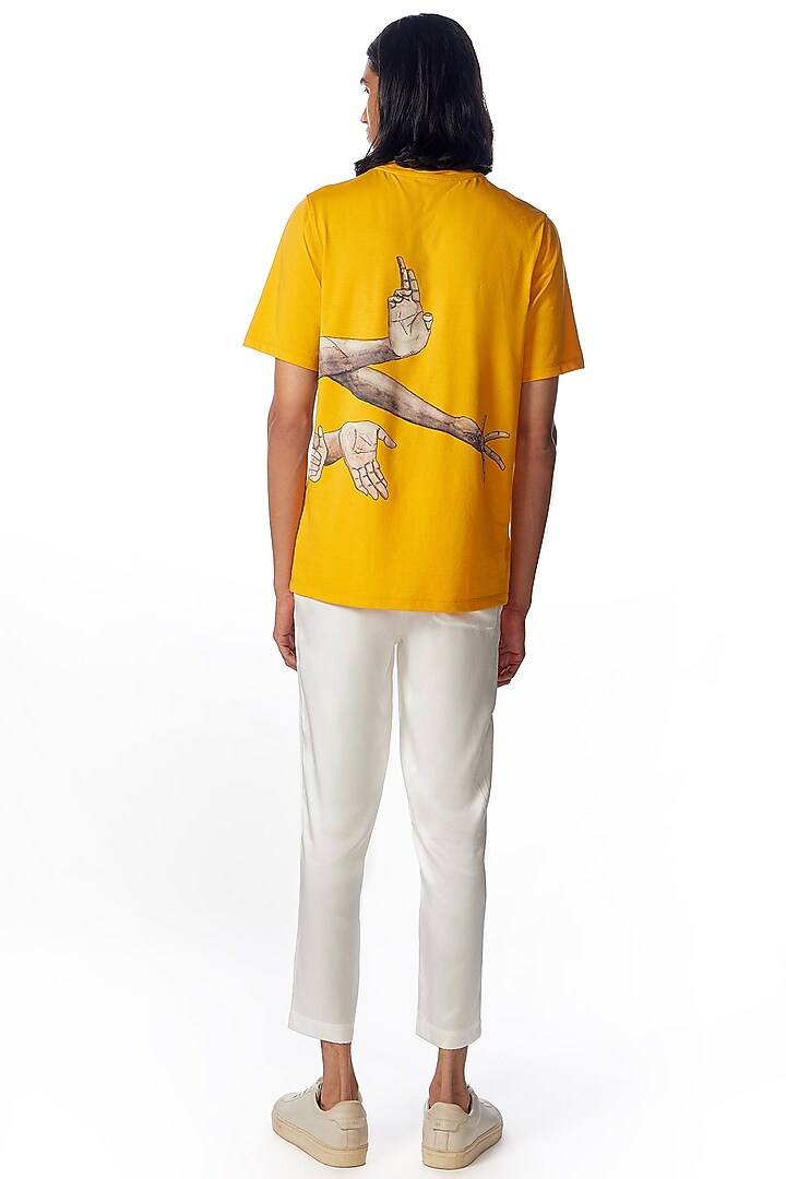 Saffron Supima Cotton Printed T-Shirt by No Grey Area at Pernia's Pop Up Shop