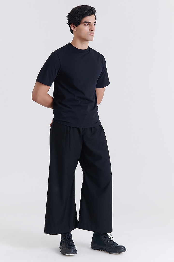 Black Cotton Embroidered Party Wear Shirt by No Grey Area at Pernia's Pop Up Shop