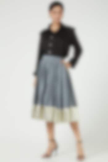 Grey Silk Skirt by Ranian