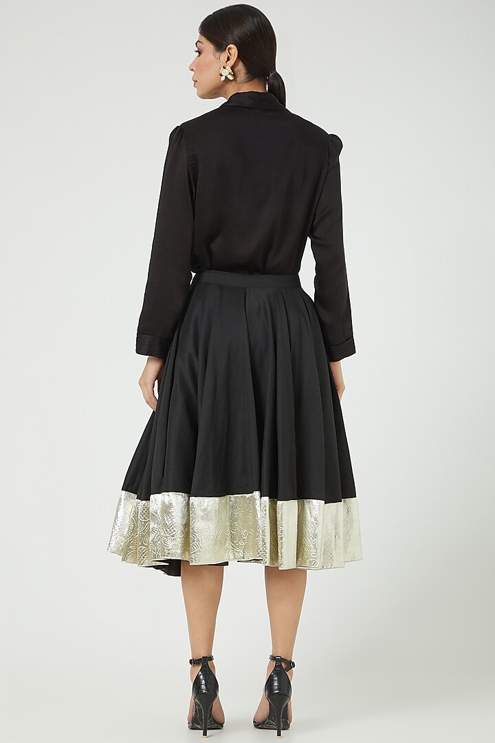 Black Silk Skirt by Ranian at Pernia's Pop Up Shop