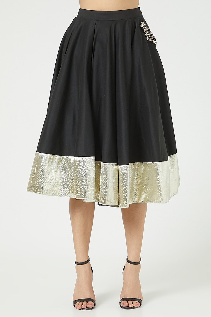 Black Silk Skirt by Ranian at Pernia's Pop Up Shop