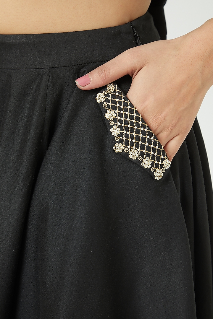 Black Silk Skirt by Ranian at Pernia's Pop Up Shop