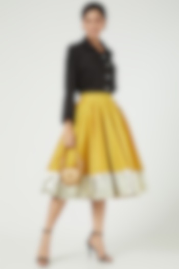 Yellow Silk Skirt by Ranian