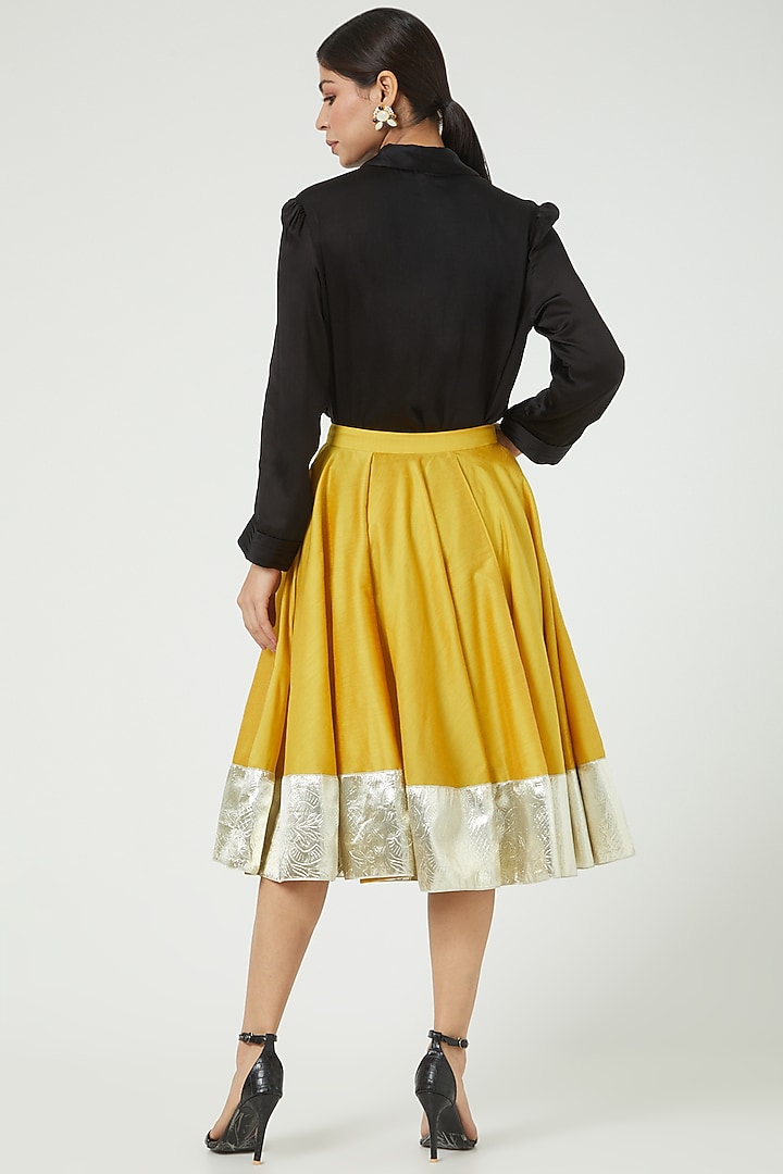 Yellow Silk Skirt by Ranian at Pernia's Pop Up Shop