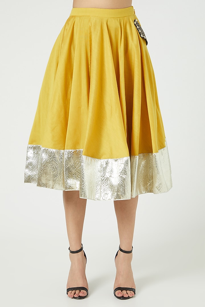 Yellow Silk Skirt by Ranian at Pernia's Pop Up Shop