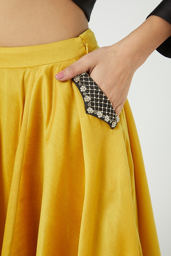 Yellow Silk Skirt by Ranian at Pernia's Pop Up Shop