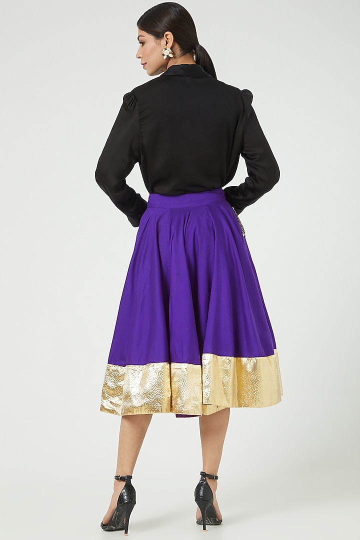 Purple Silk Skirt by Ranian at Pernia's Pop Up Shop