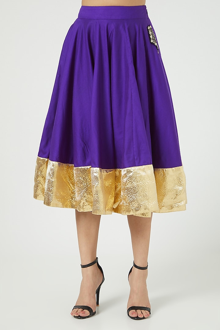 Purple Silk Skirt by Ranian at Pernia's Pop Up Shop