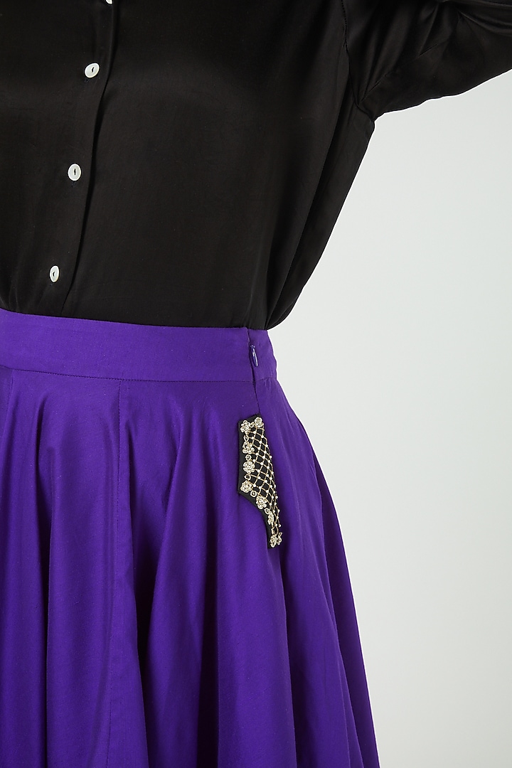 Purple Silk Skirt by Ranian at Pernia's Pop Up Shop