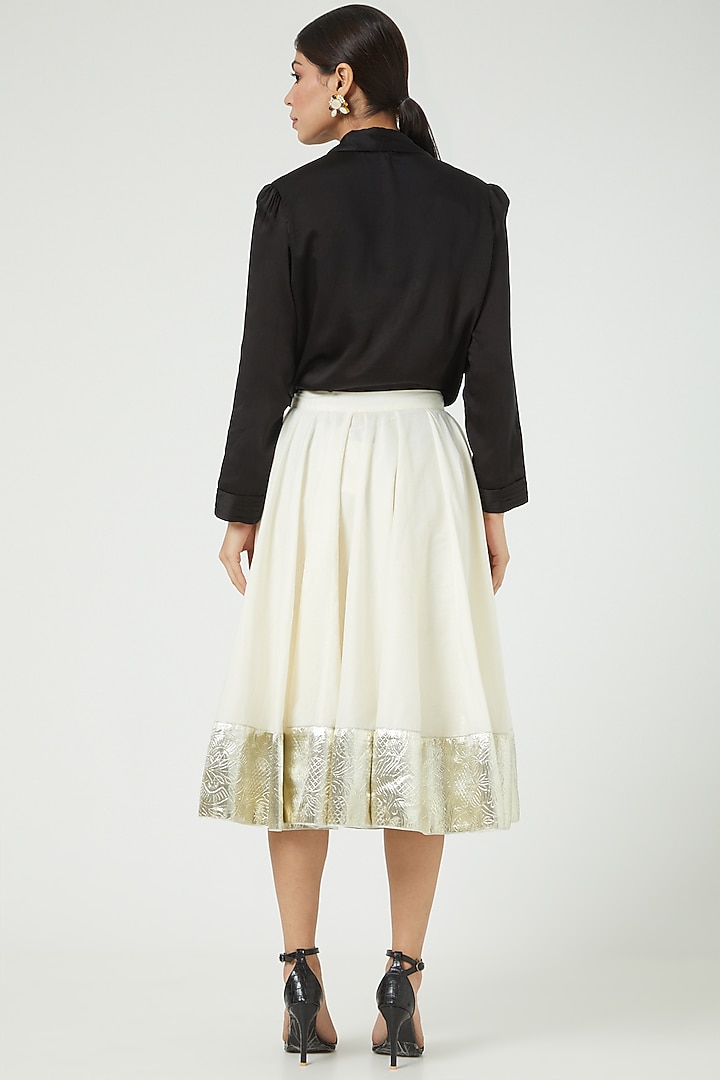 White Silk Skirt by Ranian at Pernia's Pop Up Shop