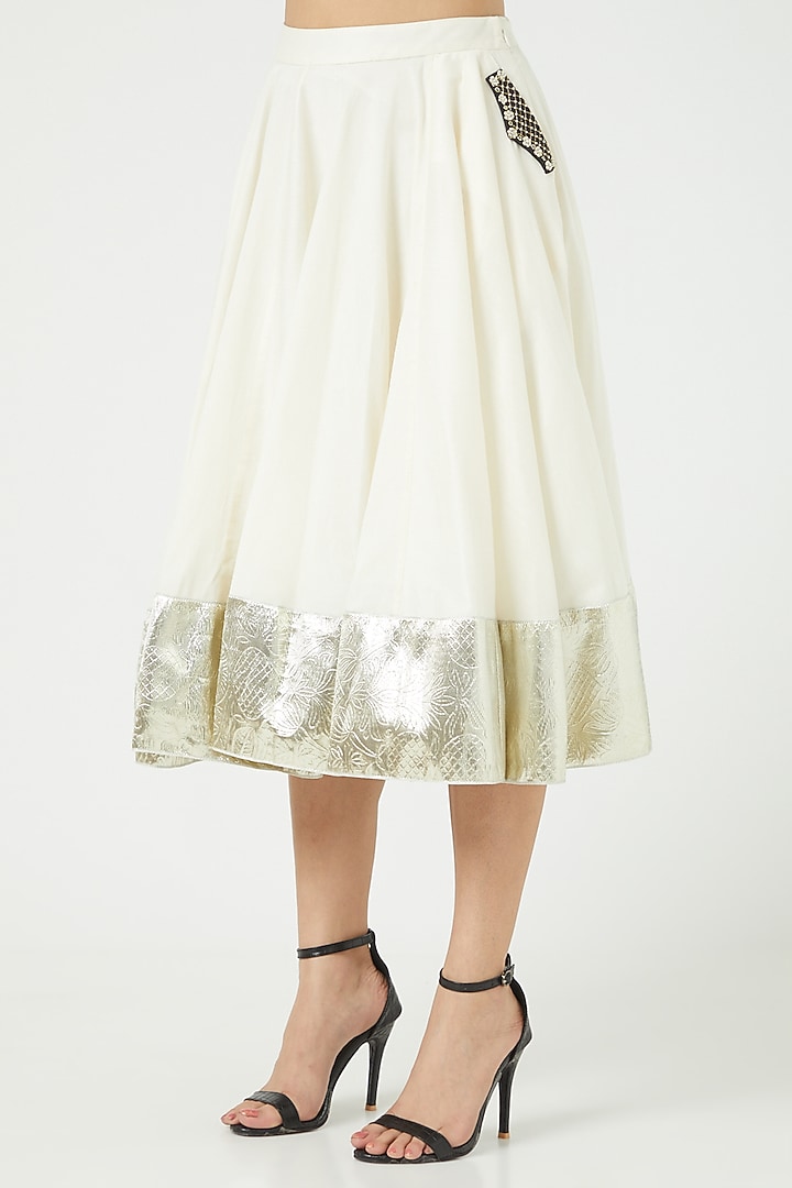 White Silk Skirt by Ranian at Pernia's Pop Up Shop