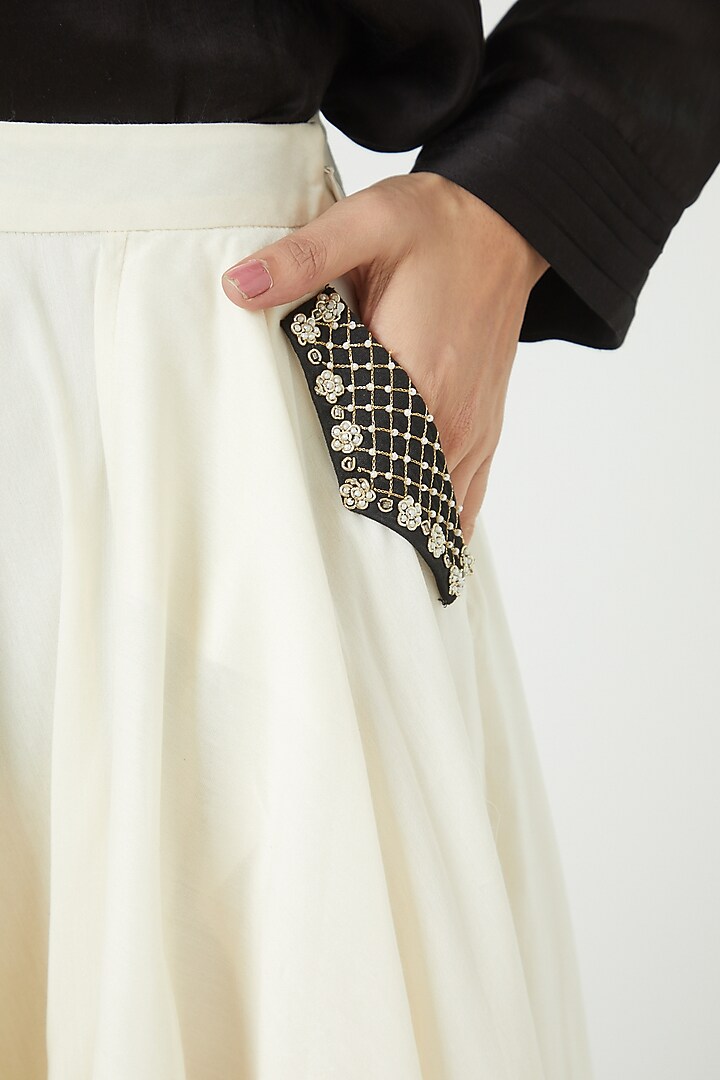 White Silk Skirt by Ranian at Pernia's Pop Up Shop