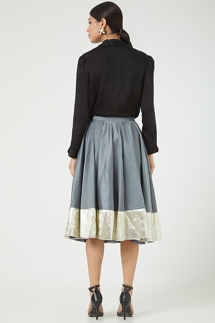 Black Modal Silk Shirt by Ranian at Pernia's Pop Up Shop