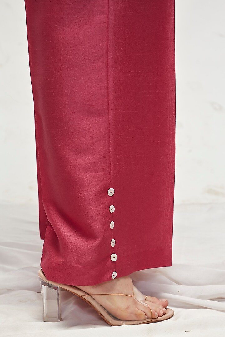 Blush Pink Silk Blend Co-Ord Set by Ranian at Pernia's Pop Up Shop