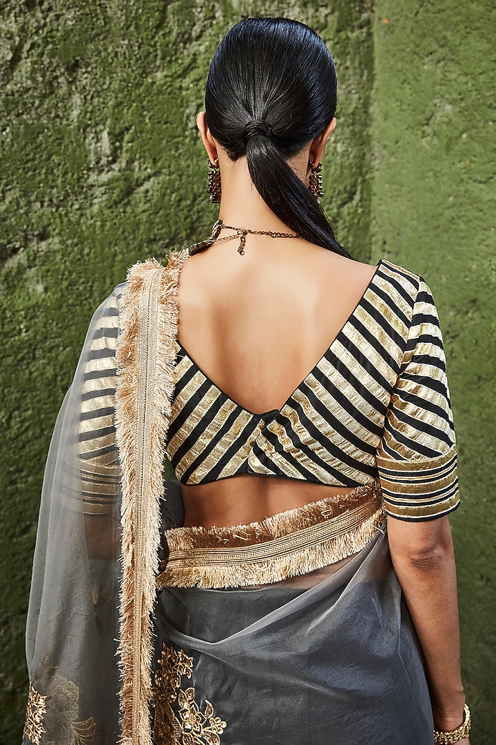 Black Gota Wedding Lehenga Set by Ranian at Pernia's Pop Up Shop
