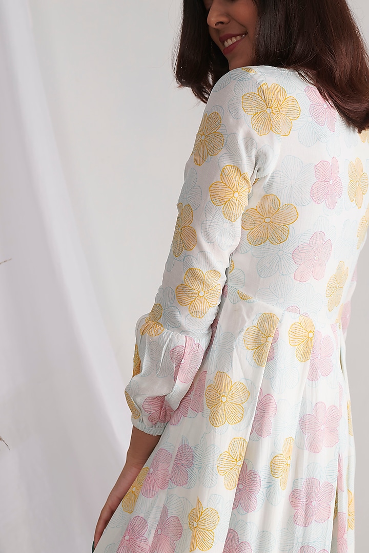 White Floral Wrap Summer Dress by Negra Elegante at Pernia's Pop Up Shop