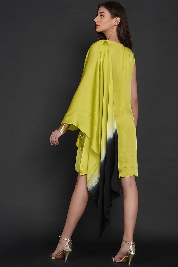 Lime Green Summer Dress In Modal by Angry Owl at Pernia's Pop Up Shop