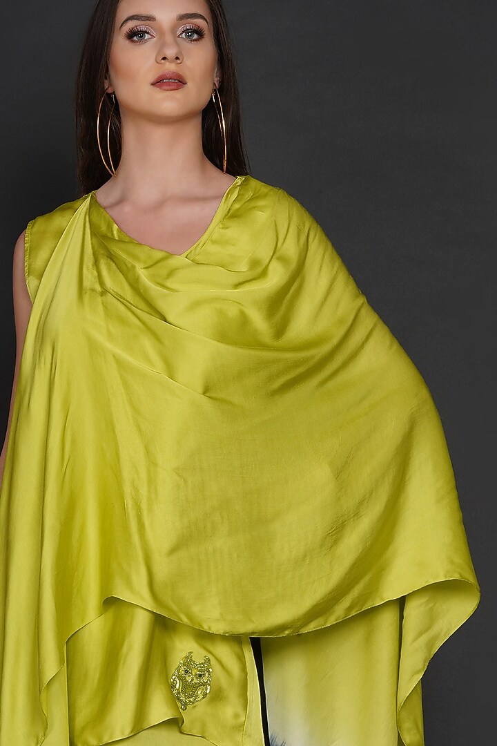 Lime Green Summer Dress In Modal by Angry Owl at Pernia's Pop Up Shop