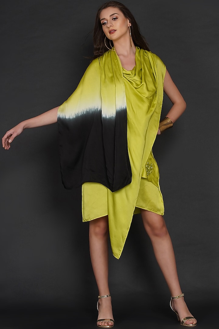 Lime Green Summer Dress In Modal by Angry Owl at Pernia's Pop Up Shop