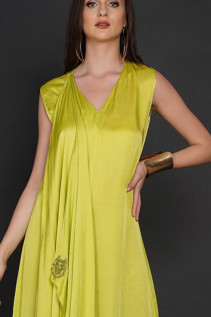 Lime Green Modal Summer Dress by Angry Owl at Pernia's Pop Up Shop