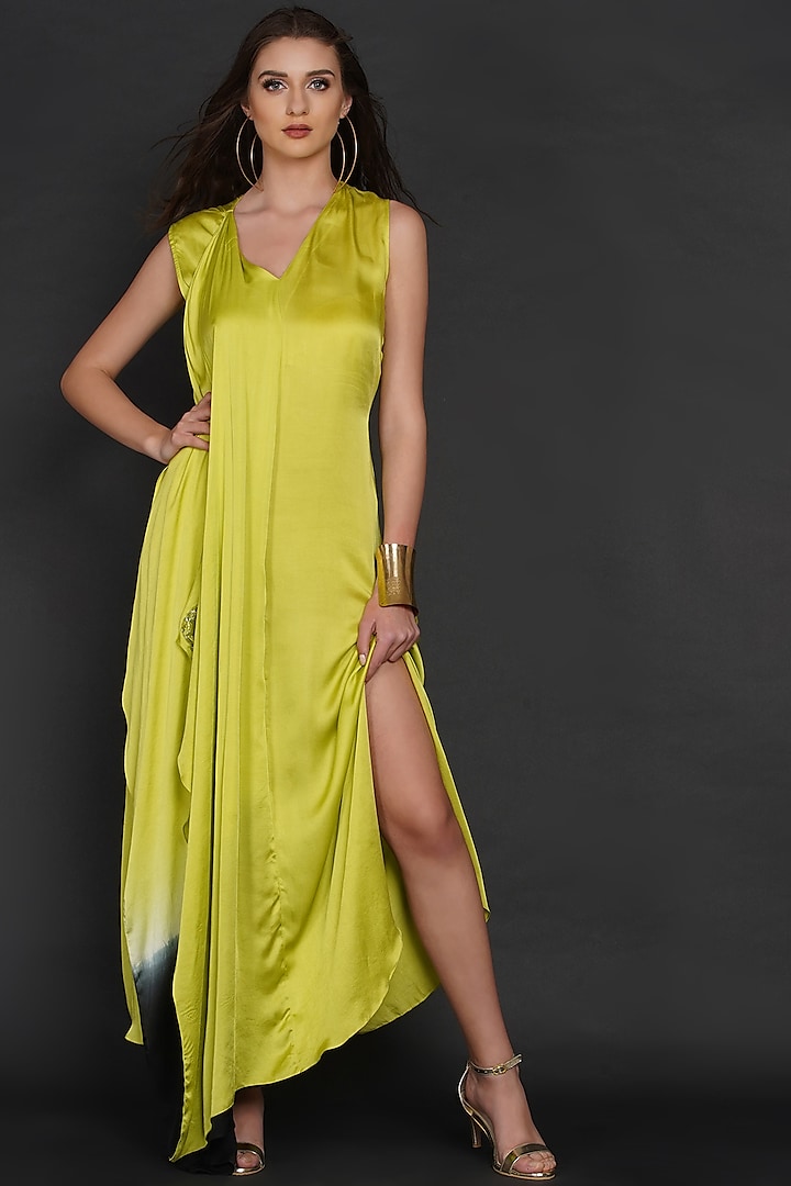 Lime Green Modal Dress by Angry Owl