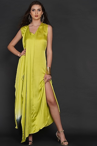 Lime Green Modal Dress by Angry Owl