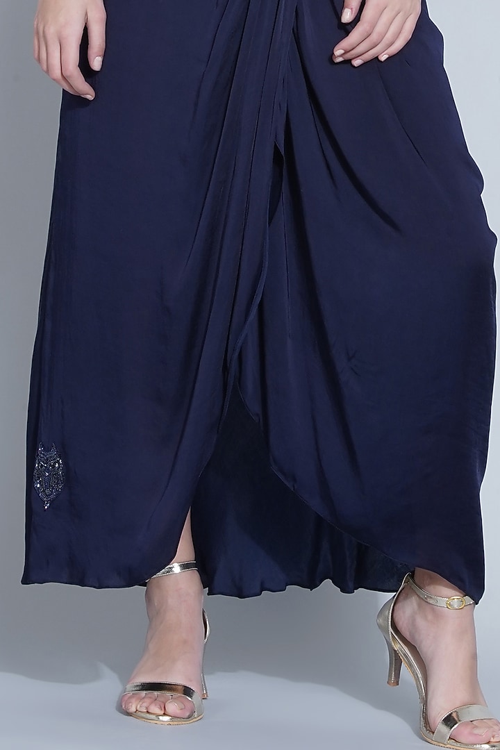 Dark Blue Modal Summer Dress by Angry Owl at Pernia's Pop Up Shop