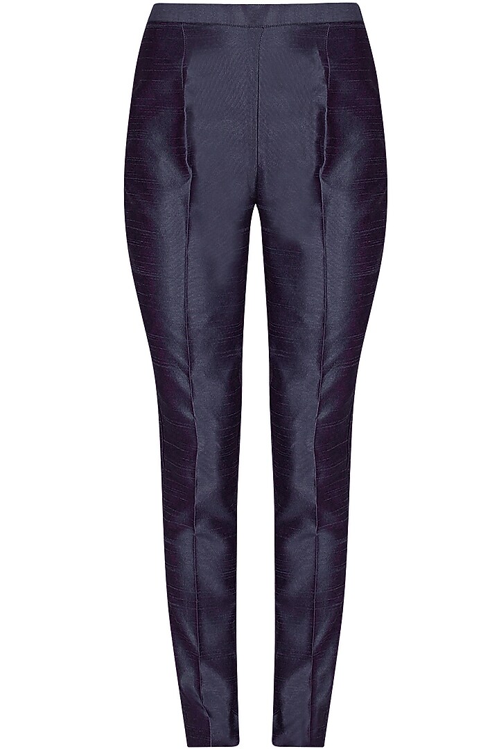 Blue front open jacket with blue straight pants available only at Pernia's Pop Up Shop.