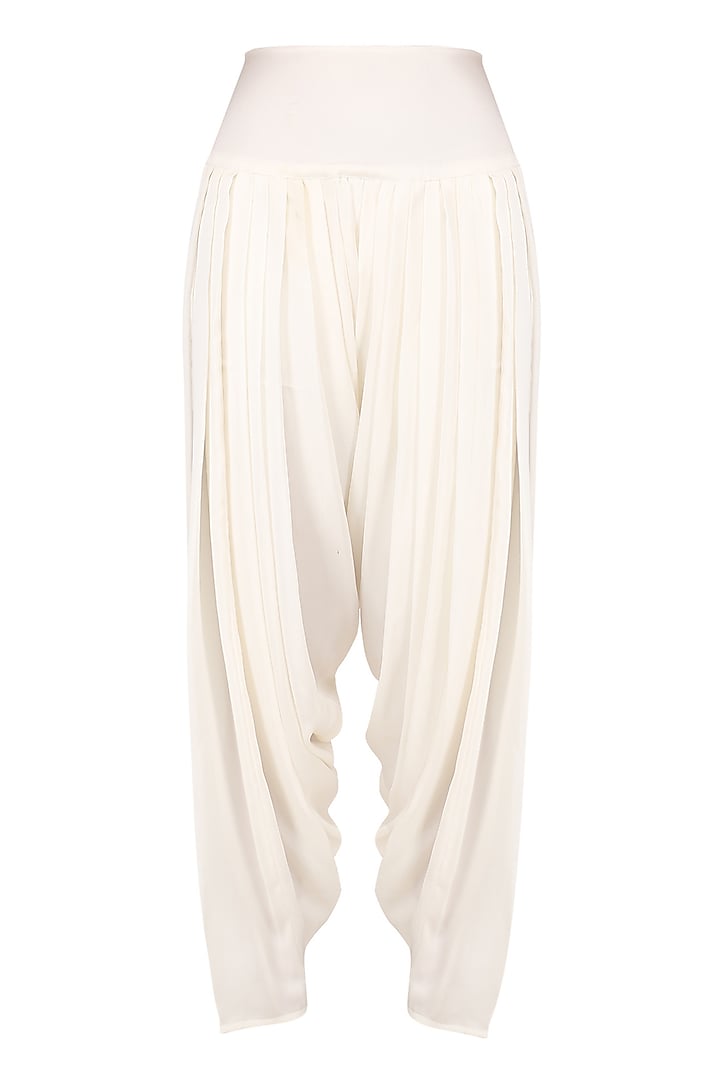 Sunflower yellow embroidered peplum kurta with dhoti salwar set available only at Pernia's Pop Up Shop.