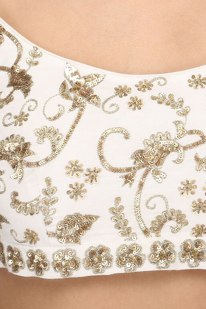 White embroidered lehenga set available only at Pernia's Pop Up Shop.