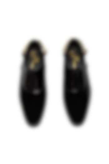 Black Patent Leather Formal Shoes by NIDHI BHANDARI MEN
