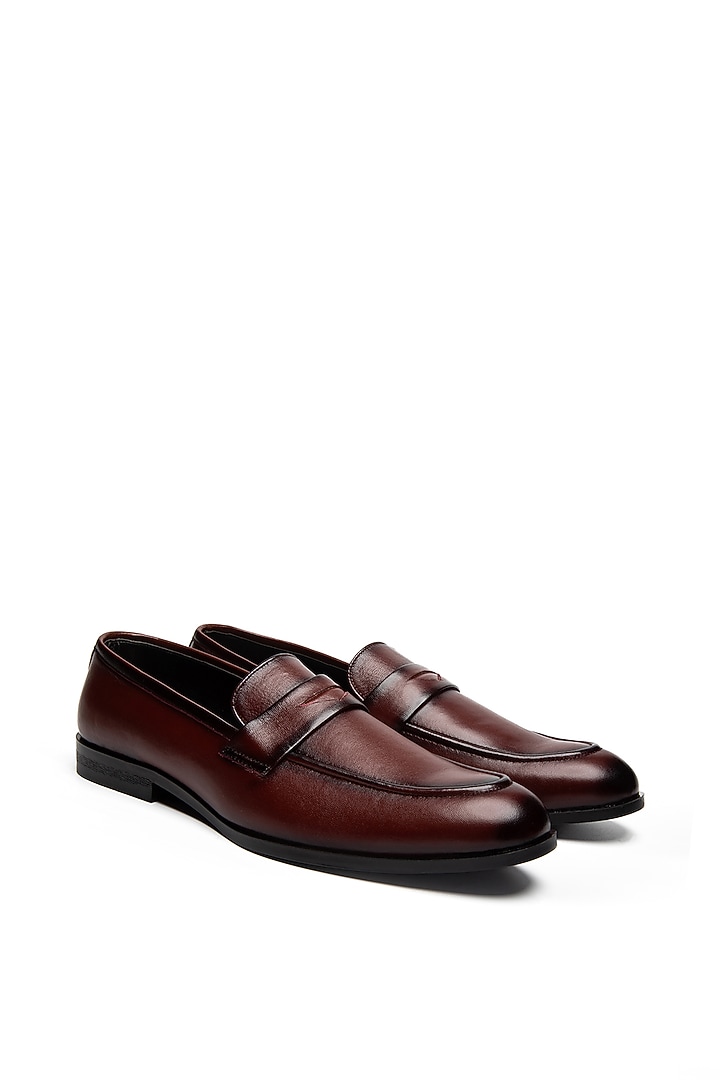 Brown Napa Leather Moccasin Shoes by NIDHI BHANDARI MEN at Pernia's Pop Up Shop