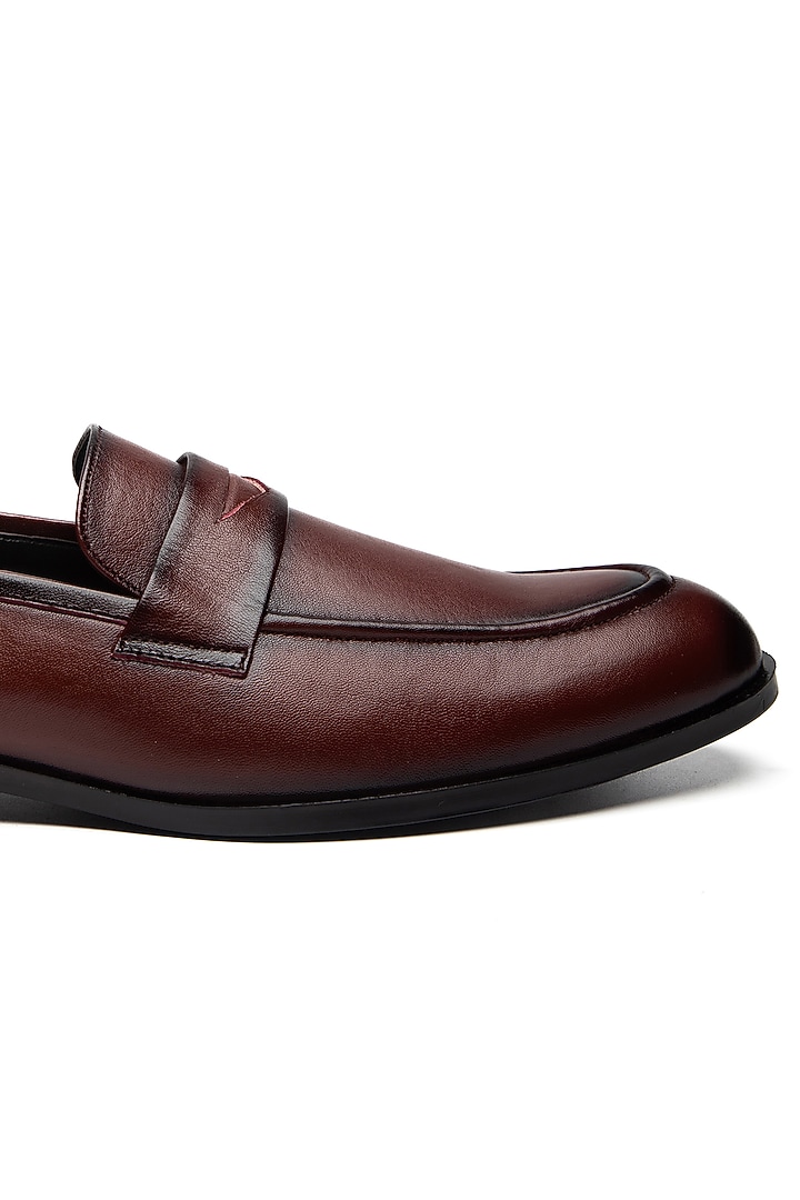 Brown Napa Leather Moccasin Shoes by NIDHI BHANDARI MEN at Pernia's Pop Up Shop