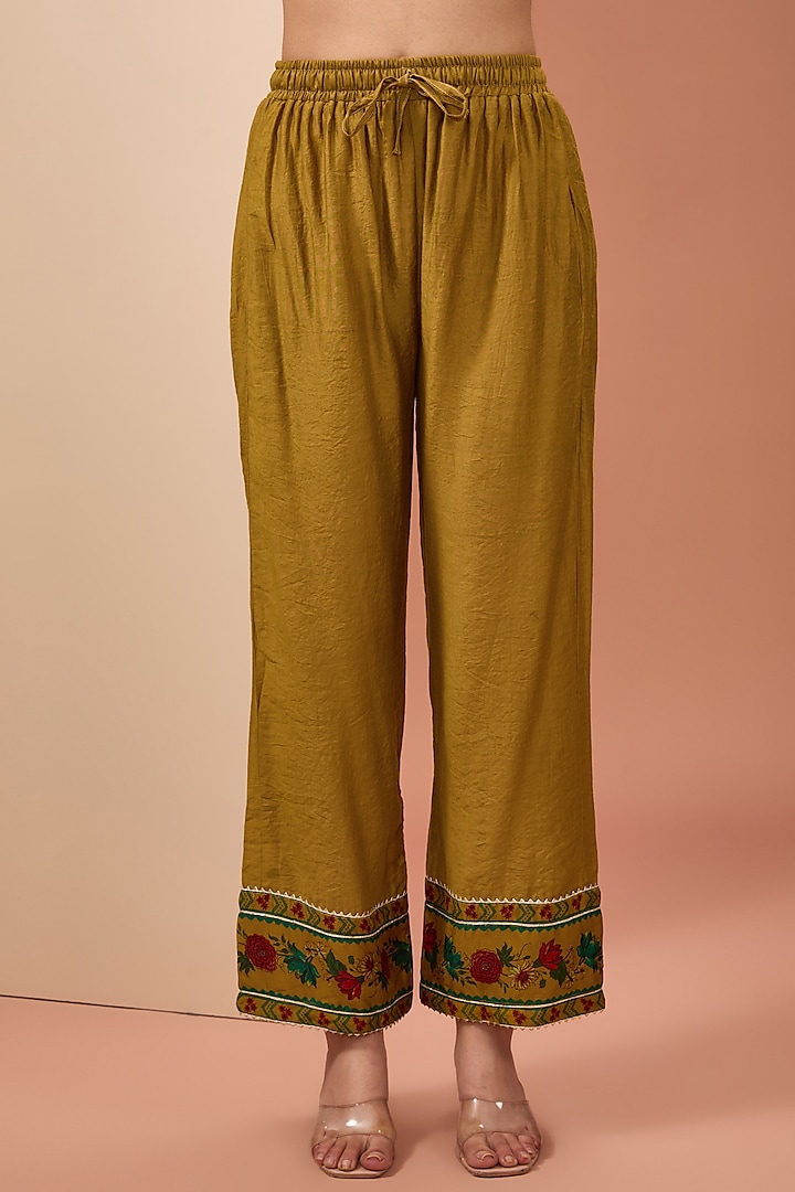 Mustard Viscose Chinon Digital Printed Party Wear Anarkali Set by Neha khullar at Pernia's Pop Up Shop