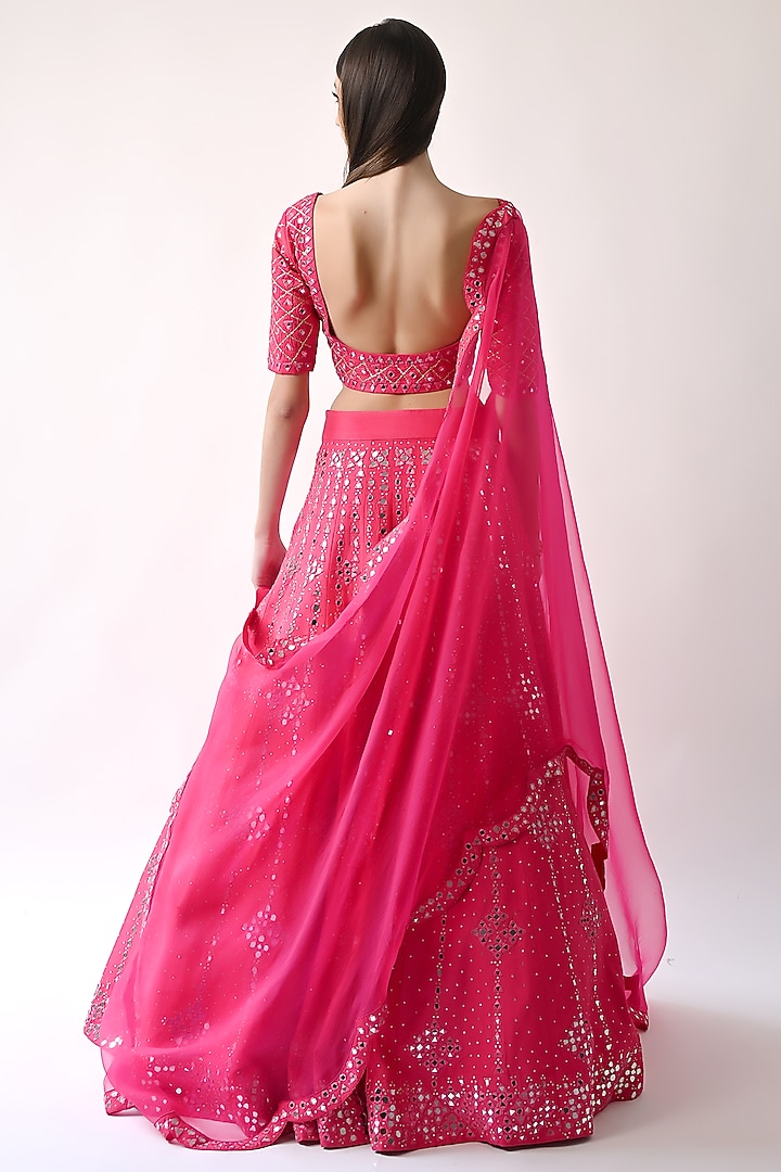 Rani Hand Embroidered Wedding Lehenga Set by Neha khullar at Pernia's Pop Up Shop