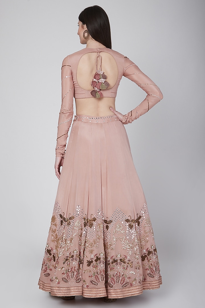 Blush Pink Hand Embroidered Wedding Lehenga Set by Neha & Tarun at Pernia's Pop Up Shop