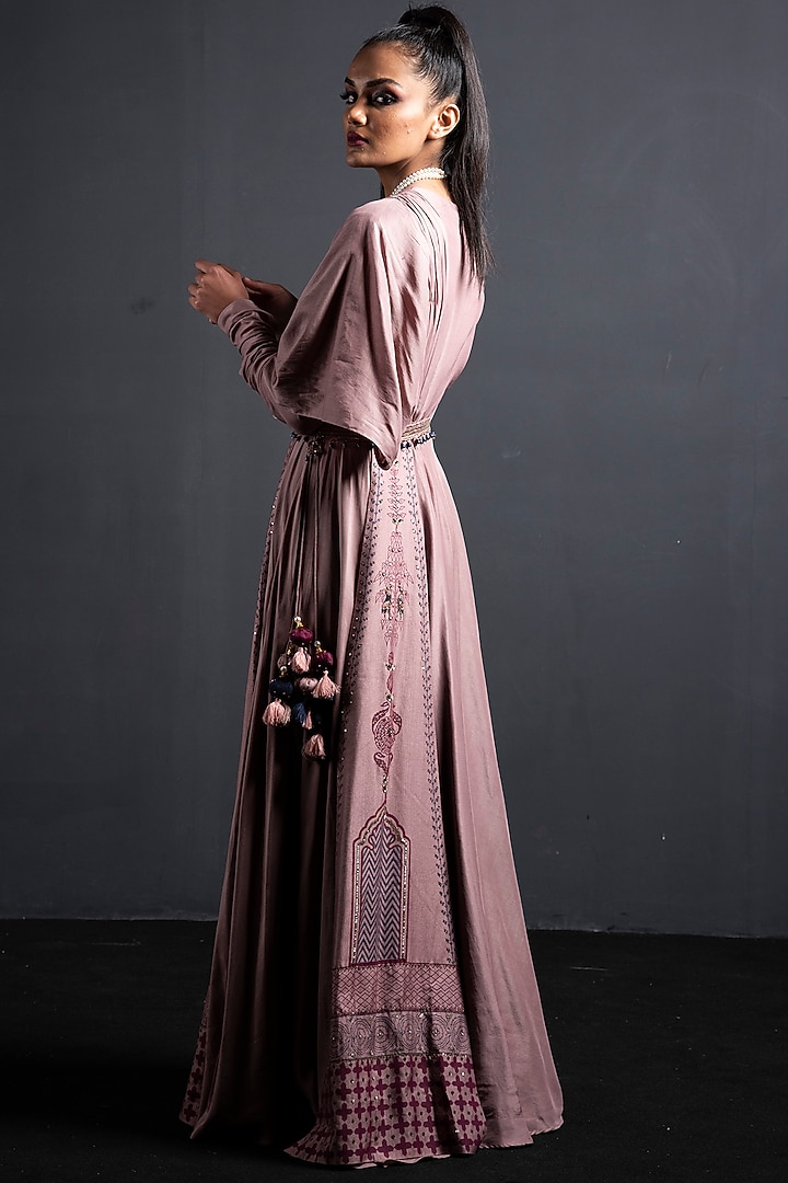 Blush Pink Embroidered Engagement Gown by Neha & Tarun at Pernia's Pop Up Shop