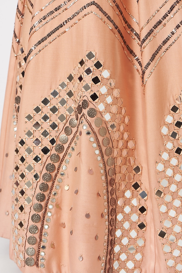 Peach Embroidered Wedding Lehenga Set by Neha & Tarun at Pernia's Pop Up Shop