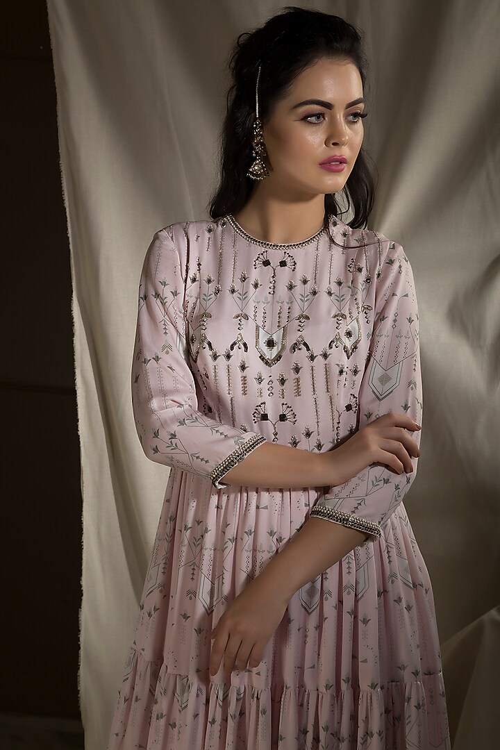 Pink Printed Kurta Set by Neha & Tarun at Pernia's Pop Up Shop