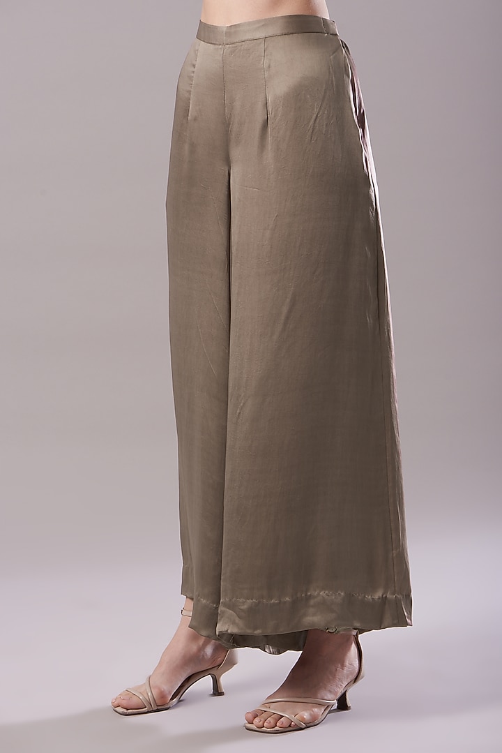 Brown Embroidered Wedding Anarkali Set by Neha & Tarun at Pernia's Pop Up Shop