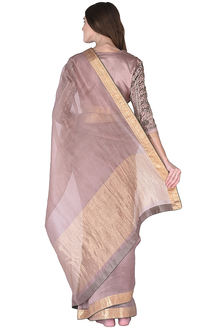 Onion Pink Silk Wedding Saree Set by Neha & Tarun at Pernia's Pop Up Shop