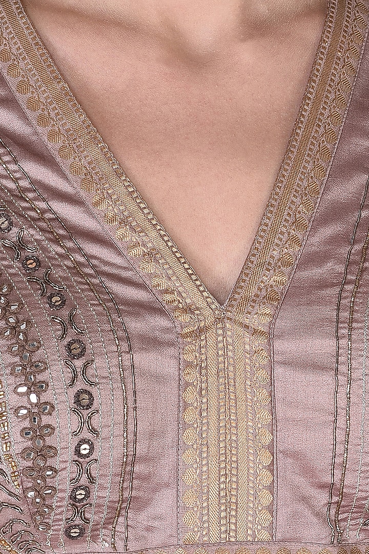 Onion Pink Silk Wedding Saree Set by Neha & Tarun at Pernia's Pop Up Shop