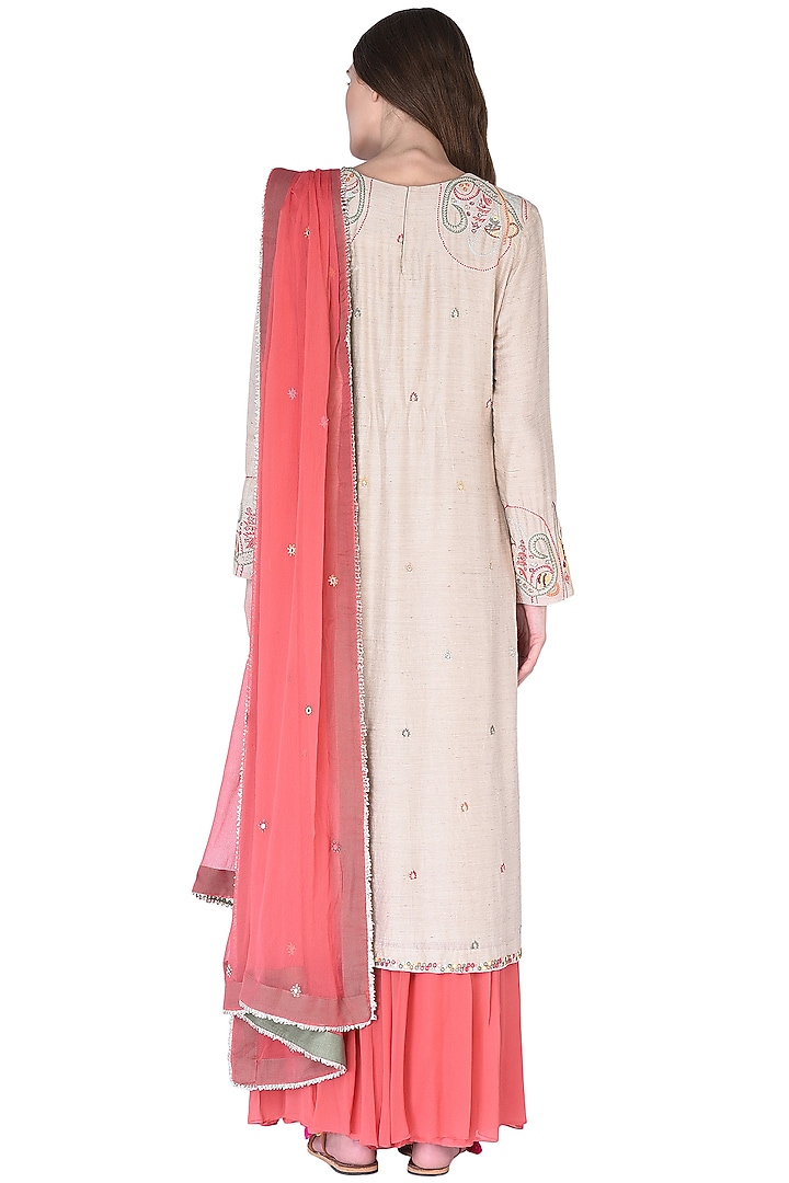 Pink Chiffon Wedding Sharara Set by Neha & Tarun at Pernia's Pop Up Shop