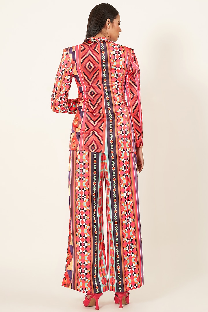 Multi-Coloured Printed Blazer Set by Neha & Tarun at Pernia's Pop Up Shop