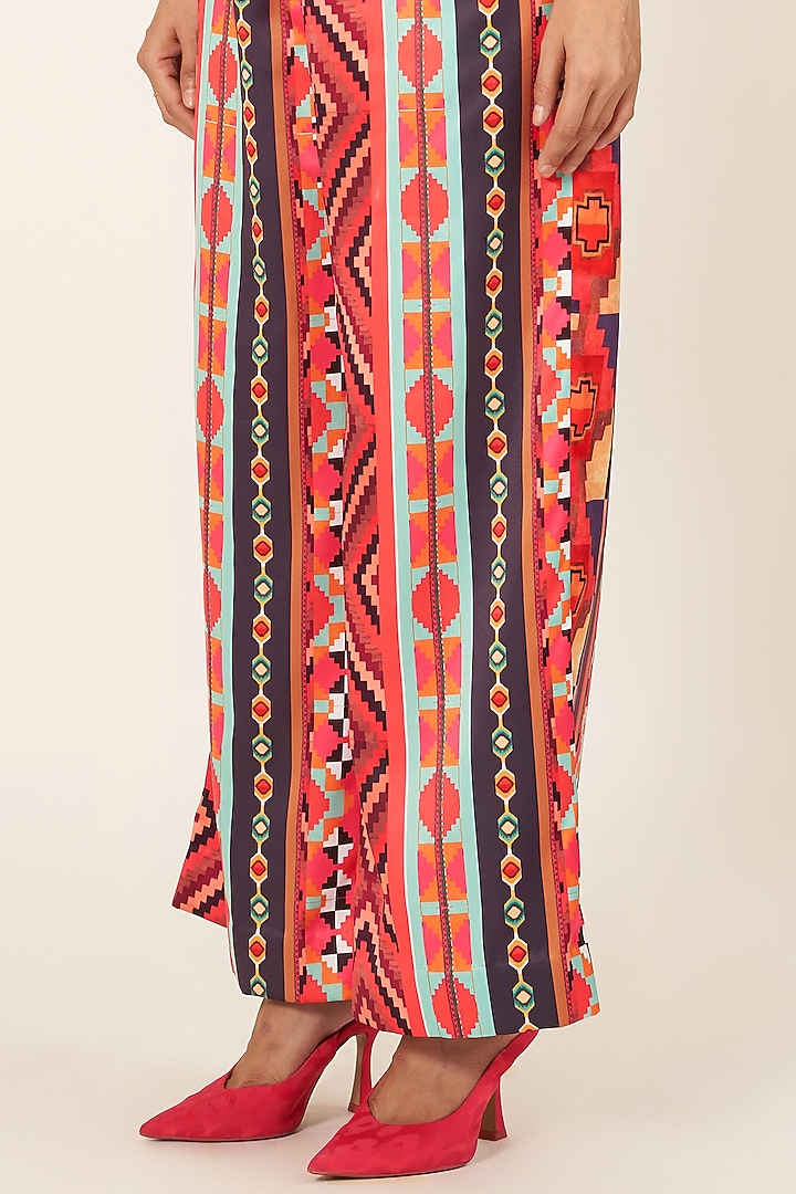 Multi-Coloured Printed Blazer Set by Neha & Tarun at Pernia's Pop Up Shop