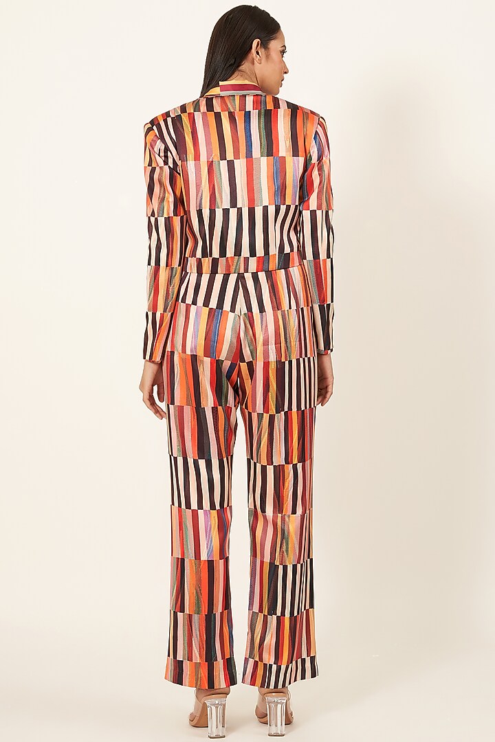 Multi-Coloured Digital Printed Blazer Set by Neha & Tarun at Pernia's Pop Up Shop