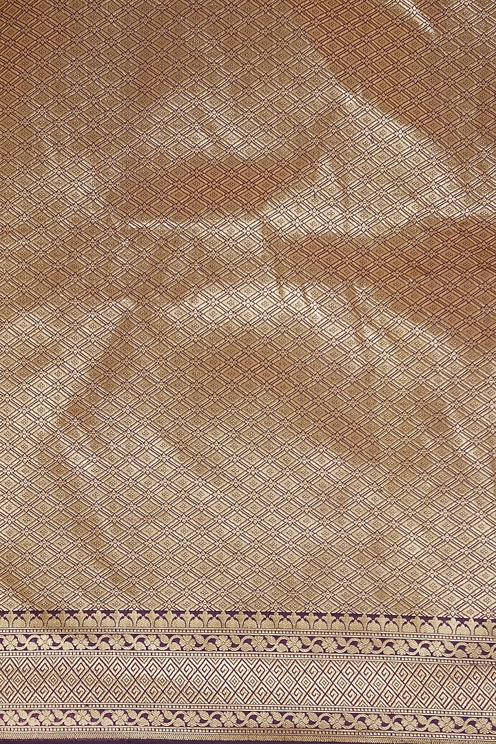 Purple Pure Katan Silk Handwoven Banarasi Wedding Saree Set by Neha & Tarun at Pernia's Pop Up Shop