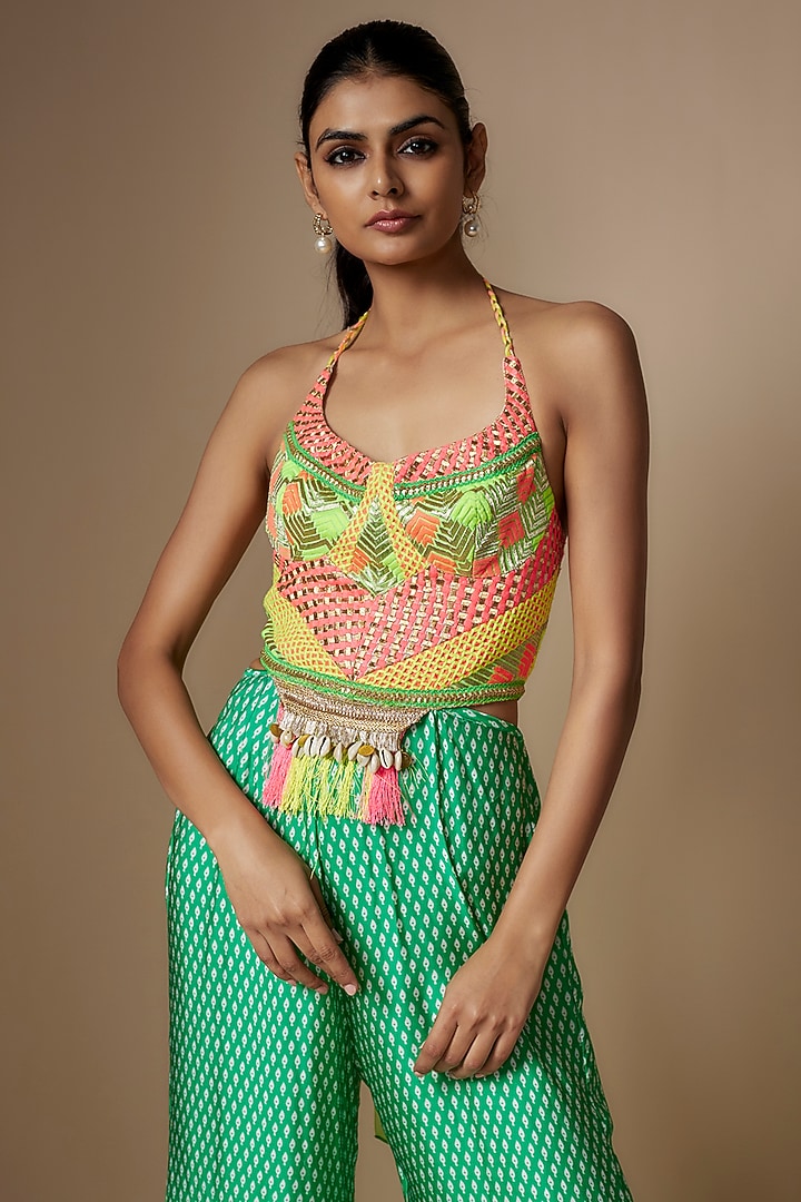Multi-Colored Modal Satin Digital Printed Jumpsuit by Nipa Badiani at Pernia's Pop Up Shop