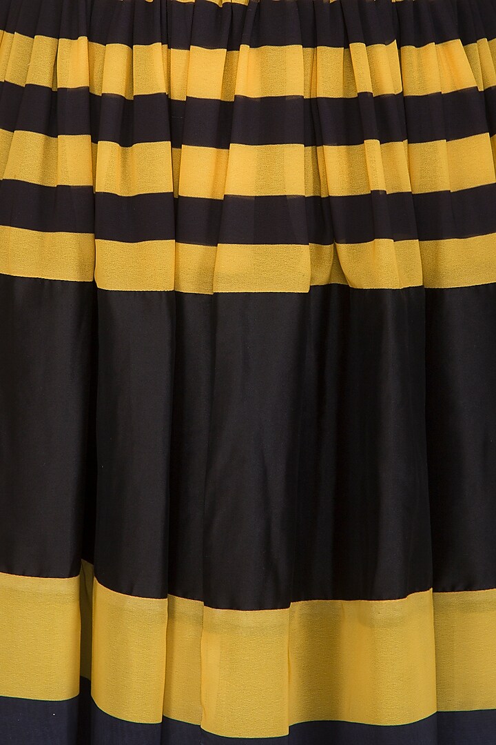 Yellow & Black Embellished Striped Mini Dress With Belt Design by Nitya  Bajaj at Pernia's Pop Up Shop 2026