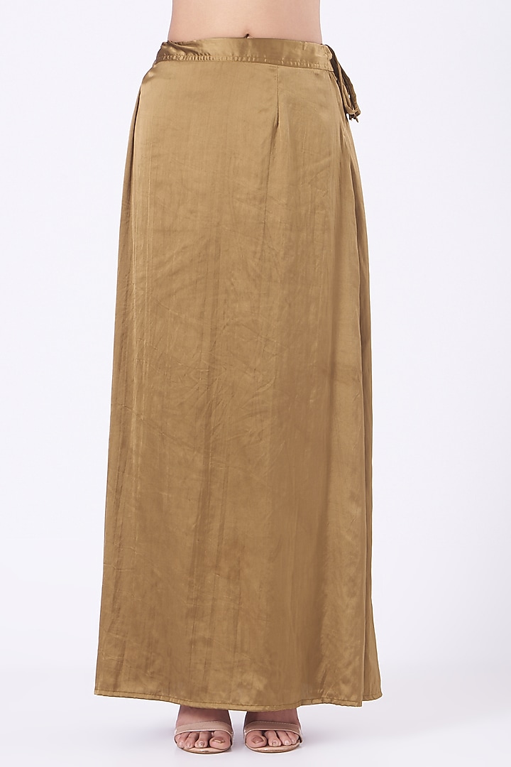 Copper Embroidered Wedding Saree Set by Nitya Bajaj at Pernia's Pop Up Shop